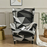 Housse fauteuil <br> Extensible Géométrique