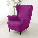 Housse fauteuil <br> Extensible Lilas