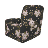 housse-fauteuil-fleurie-noir