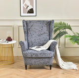 Housse fauteuil <br> Imprimée Grise