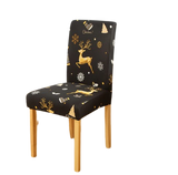Housse de chaise <br> Merry Christmas Noire